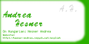 andrea hesner business card